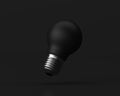 Idea Design Concept, Bulb on black background - minimal idea con