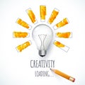 Idea. Design of progress bar, loading creativity