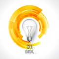 Idea. Design of progress bar, loading creativity