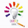 Idea. Design of progress bar, loading creativity