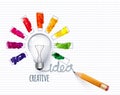 Idea. Design of progress bar, loading creativity
