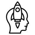 Idea develop, idea generation Vector Icon which can easily modify or edit Royalty Free Stock Photo