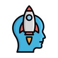 Idea develop, idea generation Vector Icon which can easily modify or edit Royalty Free Stock Photo