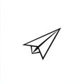 The idea of freedom, communication, messaging, and travel is conveyed through the image of a simple triangular paper