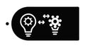 Idea Gears Light Bulb Vector, Innovative for Creativity Engineering, vector design Generative AI Royalty Free Stock Photo