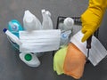The idea of general cleaning and disinfection of the house during quarantine using detergents and disinfectants
