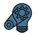 Idea generate, idea line isolated vector icon can be easily modified and edit Royalty Free Stock Photo