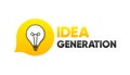 Idea Generation concept with light bulb and loading bar. Idea, innovation and creativity. Innovation concept for Royalty Free Stock Photo