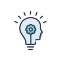 Color illustration icon for Idea Generation, conclusion and skills Royalty Free Stock Photo