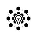 Black solid icon for Idea Generation, idea and creativity Royalty Free Stock Photo