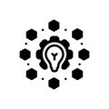 Black solid icon for Idea Generation, idea and creativity Royalty Free Stock Photo