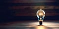 Idea Generation - Light Bulb on Table - Generative AI