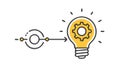 Idea Generation Pathway Icon: Problem Solving Innovation Process, vector design Generative AI Royalty Free Stock Photo