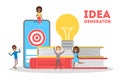 Idea generator concept. Creative thinking process, development Royalty Free Stock Photo