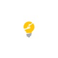 Idea hand bulp lam logo icon Royalty Free Stock Photo
