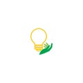 Idea hand bulp lam logo icon Royalty Free Stock Photo