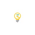 Idea hand bulp lam logo icon Royalty Free Stock Photo