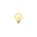 Idea hand bulp lam logo icon Royalty Free Stock Photo