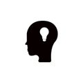 idea in the head icon. Element of education icon for mobile concept and web apps. Detailed idea in the head icon can be used for Royalty Free Stock Photo