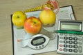 The idea of healthy diet, dietary breakfast. Losing weight with the help of a fruit diet