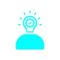 business creative idea solutions cyan icon Royalty Free Stock Photo