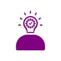 business creative idea solutions purple icon Royalty Free Stock Photo