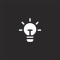 idea icon. Filled idea icon for website design and mobile, app development. idea icon from filled marketing collection isolated on