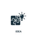 Idea icon. Monochrome simple sign from idea collection. Idea icon for logo, templates, web design and infographics. Royalty Free Stock Photo