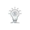 idea icon vector from analytic investment and balanced scorecard concept. Thin line illustration of idea editable stroke. idea