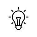 Idea vector thin line icon Royalty Free Stock Photo