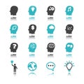 Idea icons with reflection