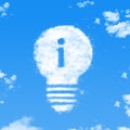 Idea infomation cloud on blue background