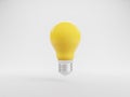 Idea innovation Yellow light bulb symbol on white background Royalty Free Stock Photo