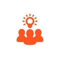 Idea, insight, brainstorm icon on white