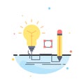 Idea, insight, key, lamp, lightbulb Flat Color Icon Vector