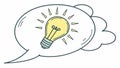 Idea key unlocks insight! Door to lightbulb, access to innovation and creative solutions. Vector Design, Generative AI