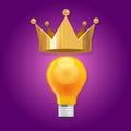 Idea is king bulb shine lamp crown queen