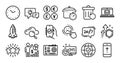 Idea lamp, Cloud computing and Time line icons set. Vector