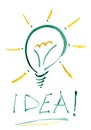 Idea light bulb. Royalty Free Stock Photo