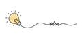 Idea light bulb. Doodle hand drawn Royalty Free Stock Photo