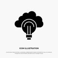 Idea, Light, Bulb, Focus, Success solid Glyph Icon vector