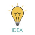 Idea light bulb icon. Big idea sign, solution, effective thinking, inspiration, innovation, invention, business concept