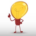 Idea light bulb man Royalty Free Stock Photo