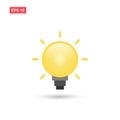 Idea light bulp vector isolated Royalty Free Stock Photo