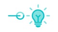 Idea Lightbulb Connection: Innovation, Thought Problem Solving, vector design Generative AI Royalty Free Stock Photo