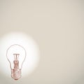 Idea lightbulb sketch on white background banner for your text. vector