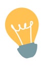 Idea lightbulb symbol glowing lamp Royalty Free Stock Photo
