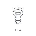 Idea linear icon. Modern outline Idea logo concept on white back