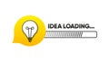 Idea Loading concept with light bulb and loading bar. Idea, innovation and creativity. Innovation concept for business Royalty Free Stock Photo