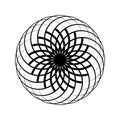 idea logo icon vector. Circular pattern. Geometric icon. Vector illustator. Beautiful black and white abstract flower. Isolated on Royalty Free Stock Photo